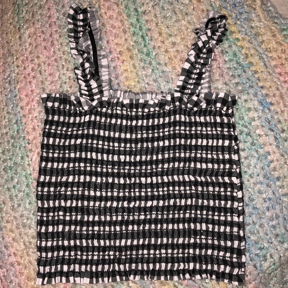 Checkered Crop Tank Top - Picture 1 of 1